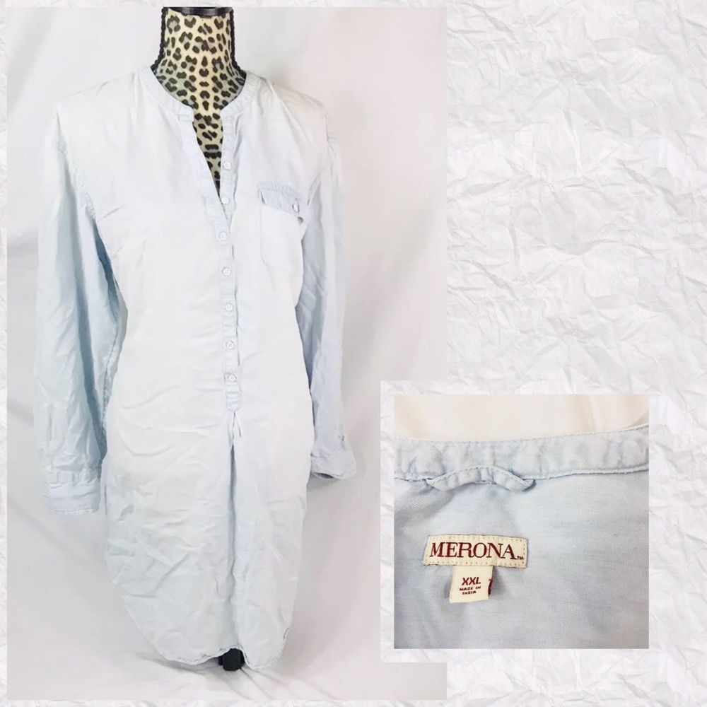 Merona Lightweight Denim Tunic Size XXL